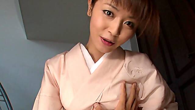 Japanese beauty Marika gives a sensual POV blowjob and indulges in an erotic handjob