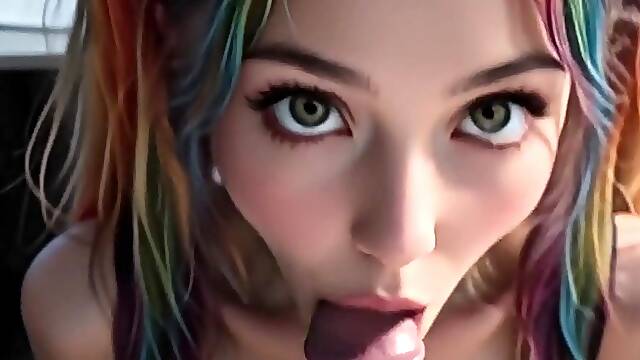 Best AI Blowjob Cumshots Compilation