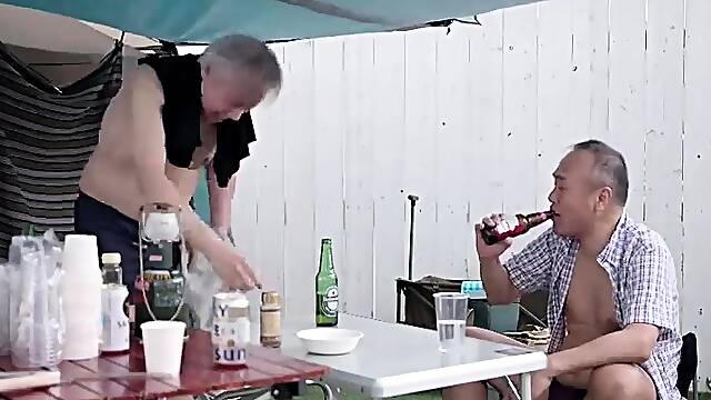 CAMPING Small Breasted Newly Wed Wife Gangbanged Creampied