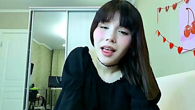 Cute Asian Chubby Teen Wild Dildo Masturbation