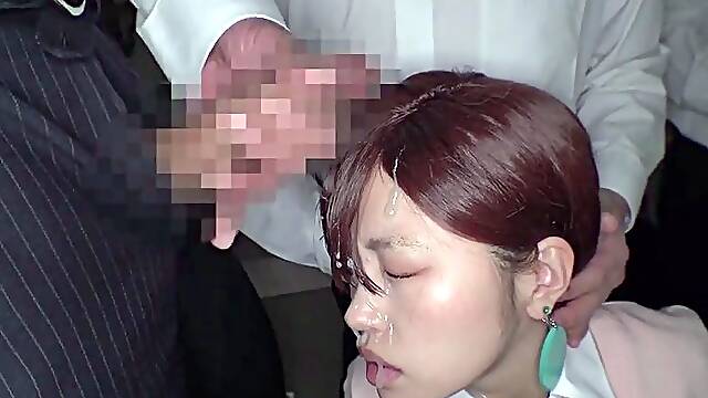 Darksome Big Beautiful Woman group sex bukkake