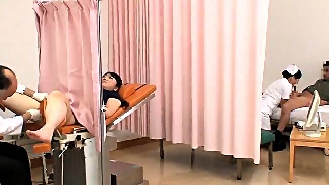 Stacked Asian wife has a perverted doctor plowing her cunt