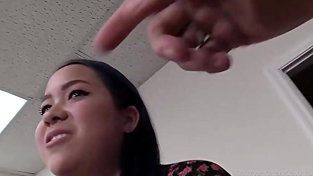 Round, Mexican black-haired with thick bra-stuffers is getting plowed n the couch, in the late afternoon