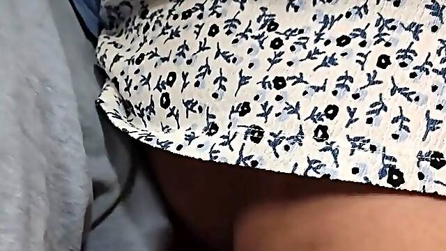 Prohibited touch on crowded train! The stranger crossed the line. He touched her butt with his penis and ejaculated in her underwear
