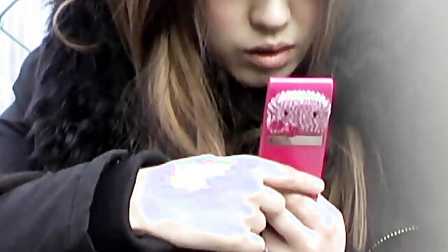 Japanese chick with recorded undies by perverted voyeur man