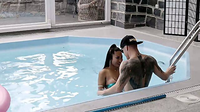 Asian Babe Polly Pons Couldnt Resist From Pool Boy Huge Dick