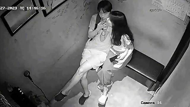IPCAM – Young Korean couple kissing at karaoke