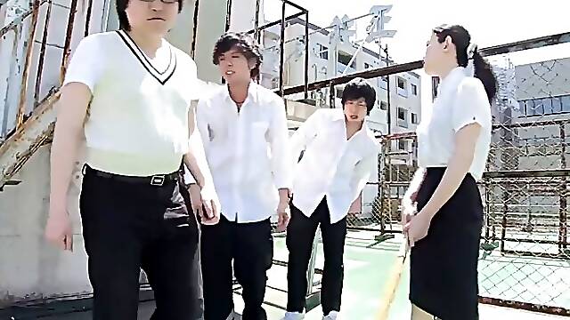 Sexy japanese teacher gets banged by her students