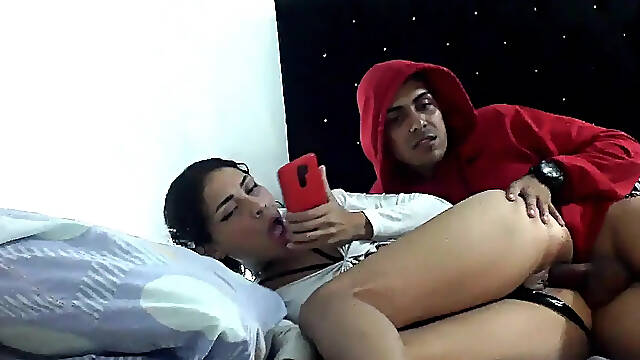 Cheating wife takes big black cock while hubby watches