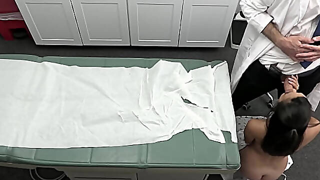 Asian Teen Patient Sucks Dick in Doctor's Office