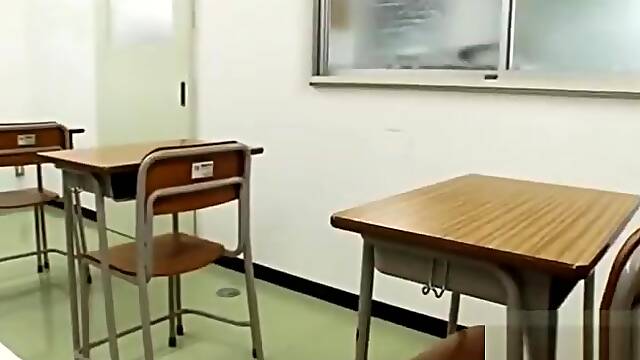 Japanese teacher wearing too short miniskirt shows provocative upskirt view