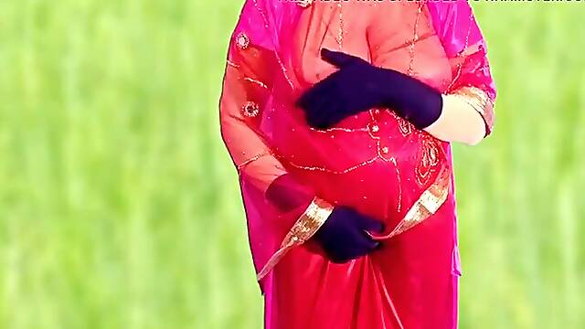 Village woman wearing red saree gets fucked completely naked - Bangla audio