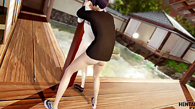 Chainsaw Man Hentai - Aki Fucks Makima While Shes Clinging to the Column of Her House.