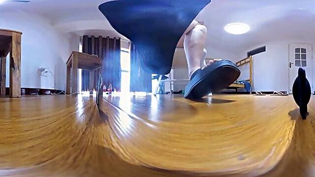 New 360VR XINGGAN black platform sandals squish dwarf 6K