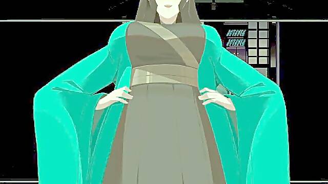 Dominatrice asiatique s'adonne au jeu de soumission totale