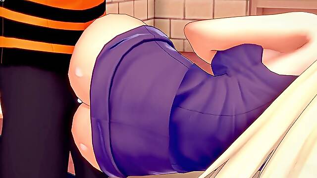 Naruro hentai - Naruto x Ino stiff hook-up with Creampie