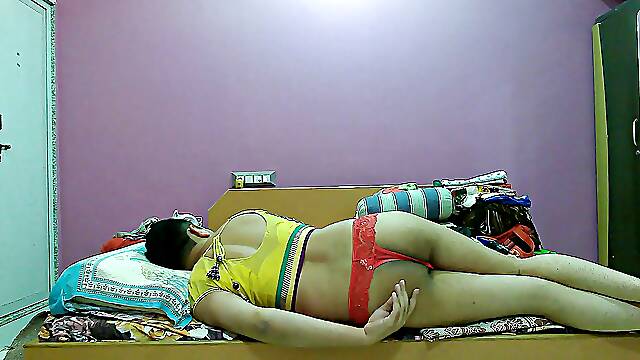 Sexy sissy crossdresser femboy Sweet Lollipop in top and thong.