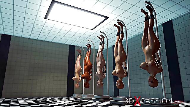 Fucking machine. Japanese college girl gets fucked hard in the kitchen