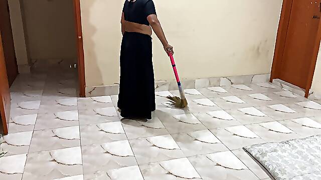 I hug and fuck maid in my house