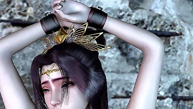 3D Hot Asian Babe Have Her First Time BDSM Sex with Her Master