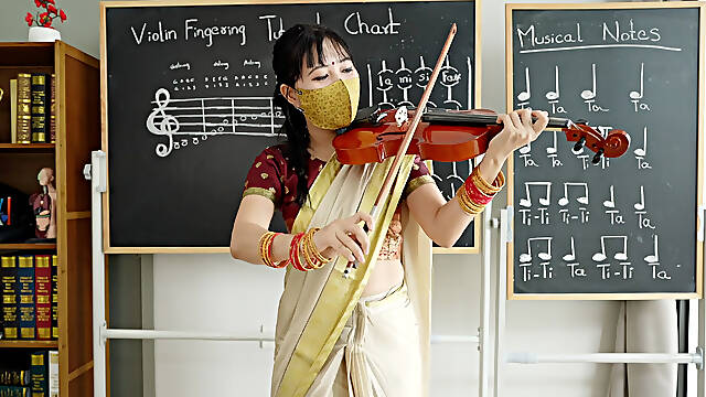 Violin Teacher Fucked by Her Student