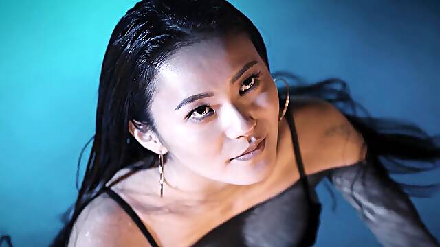 Markus Dupree and Rae Lil Black in outdoor pool action